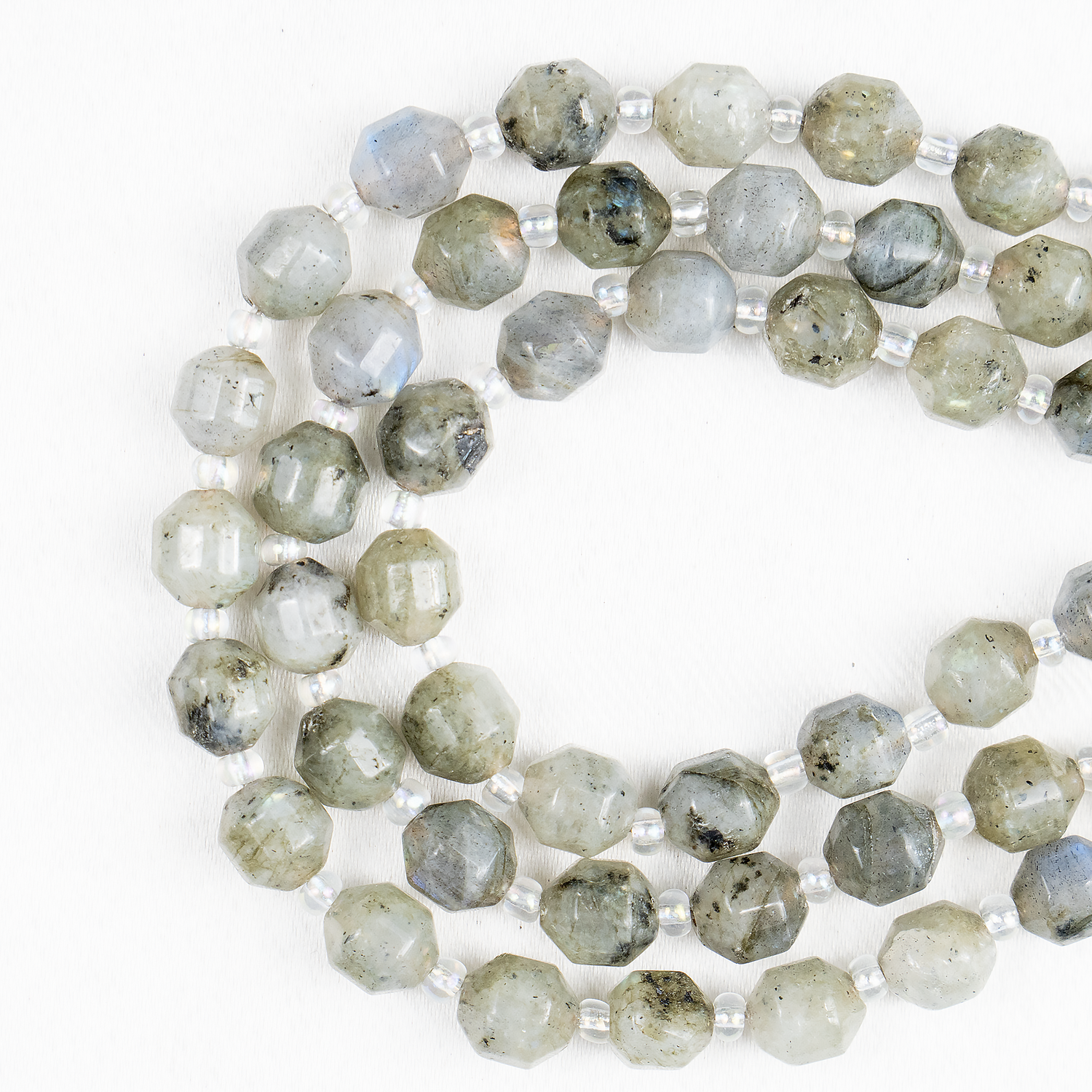 Labradorite Faceted Prism Cut Beads For Jewelry Making  DestGlow