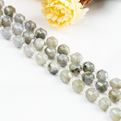 Labradorite Faceted Prism Cut Beads For Jewelry Making  DestGlow