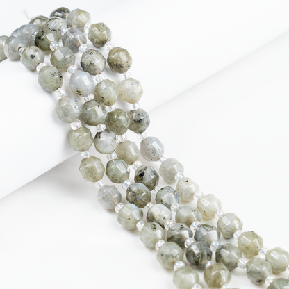 Labradorite Faceted Prism Cut Beads For Jewelry Making  DestGlow