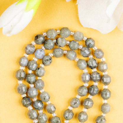 Labradorite Faceted Prism Cut Beads For Jewelry Making  DestGlow