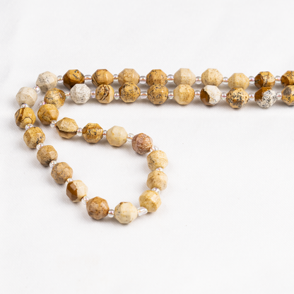 Picture Jasper Faceted Prism Cut Beads For Jewelry Making  DestGlow