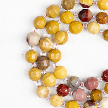Mookaite Faceted Prism Cut Beads For Jewelry Making Designs
