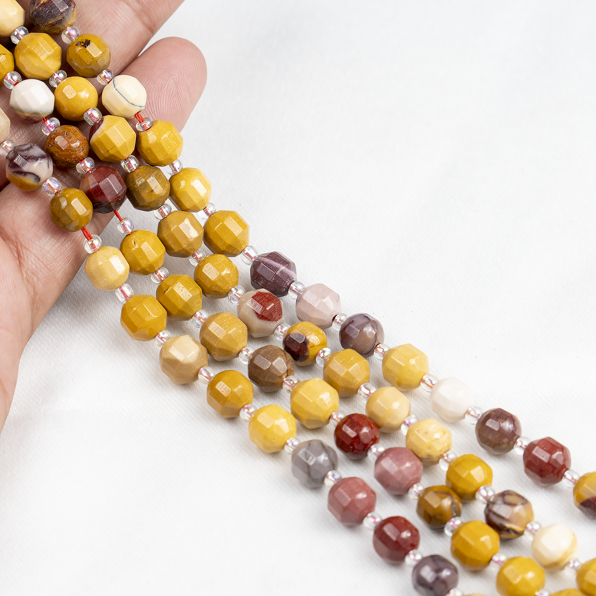 Mookaite Faceted Prism Cut Beads For Jewelry Making Designs  DestGlow