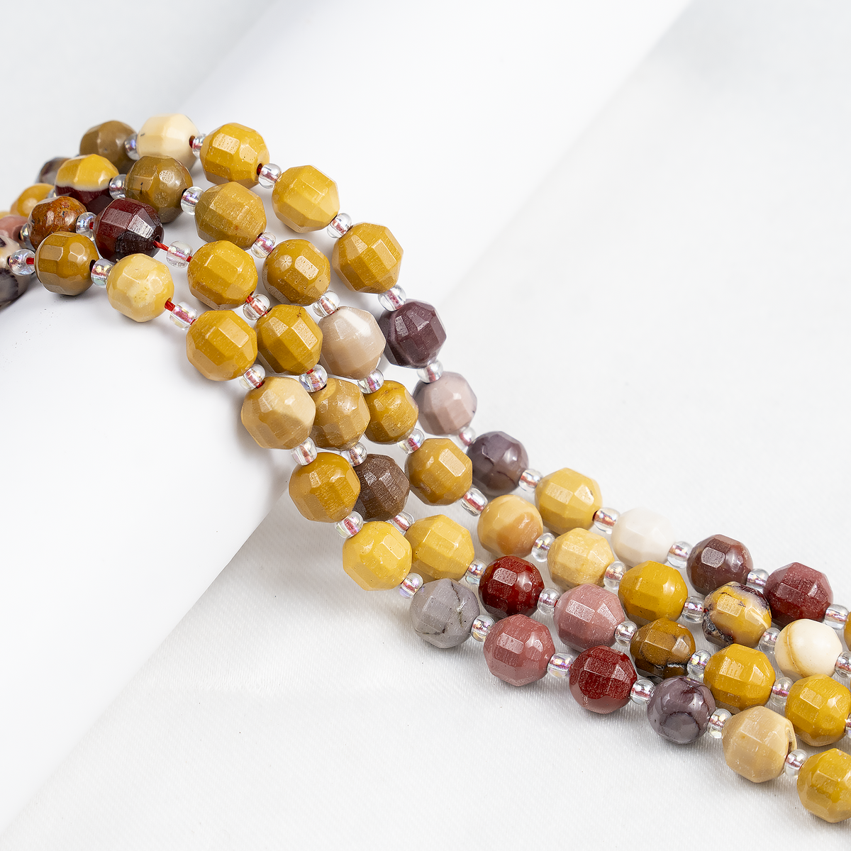 Mookaite Faceted Prism Cut Beads For Jewelry Making Designs