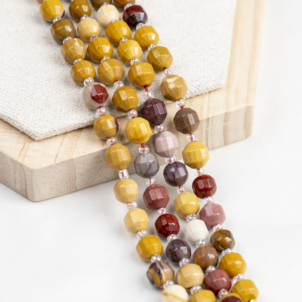 Mookaite Faceted Prism Cut Beads For Jewelry Making Designs