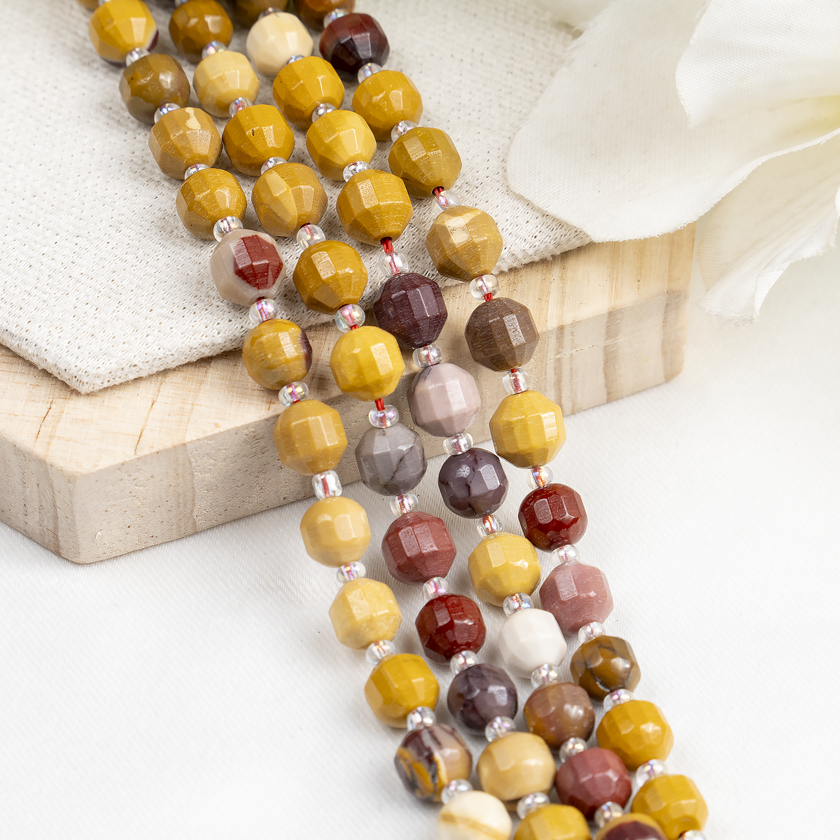 Mookaite Faceted Prism Cut Beads For Jewelry Making Designs