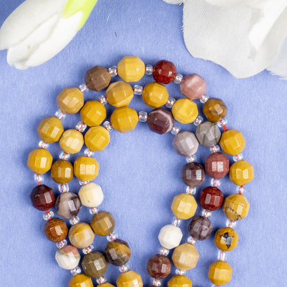 Mookaite Faceted Prism Cut Beads For Jewelry Making Designs