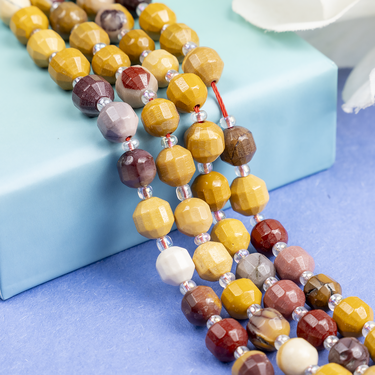 Mookaite Faceted Prism Cut Beads For Jewelry Making Designs
