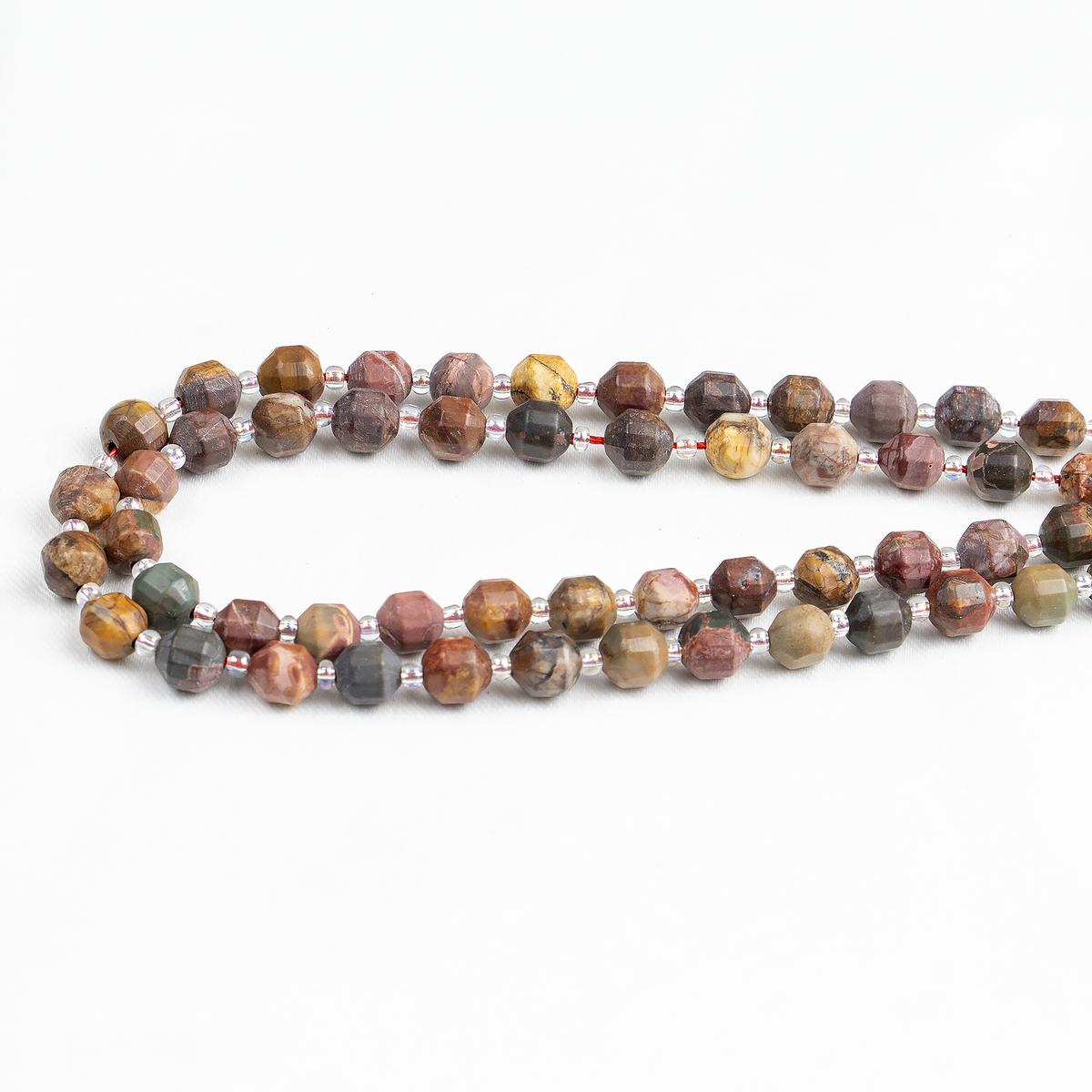 Multi Picasso Jasper Faceted Prism Cut Beads For Jewelry Making  DestGlow