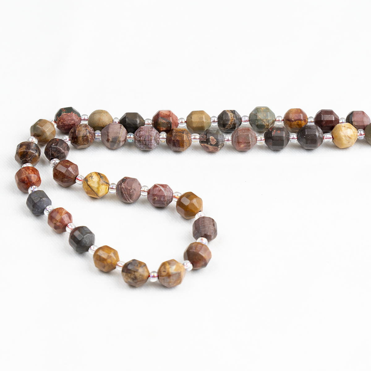 Multi Picasso Jasper Faceted Prism Cut Beads For Jewelry Making  DestGlow