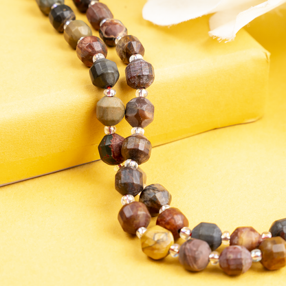 Multi Picasso Jasper Faceted Prism Cut Beads For Jewelry Making  DestGlow