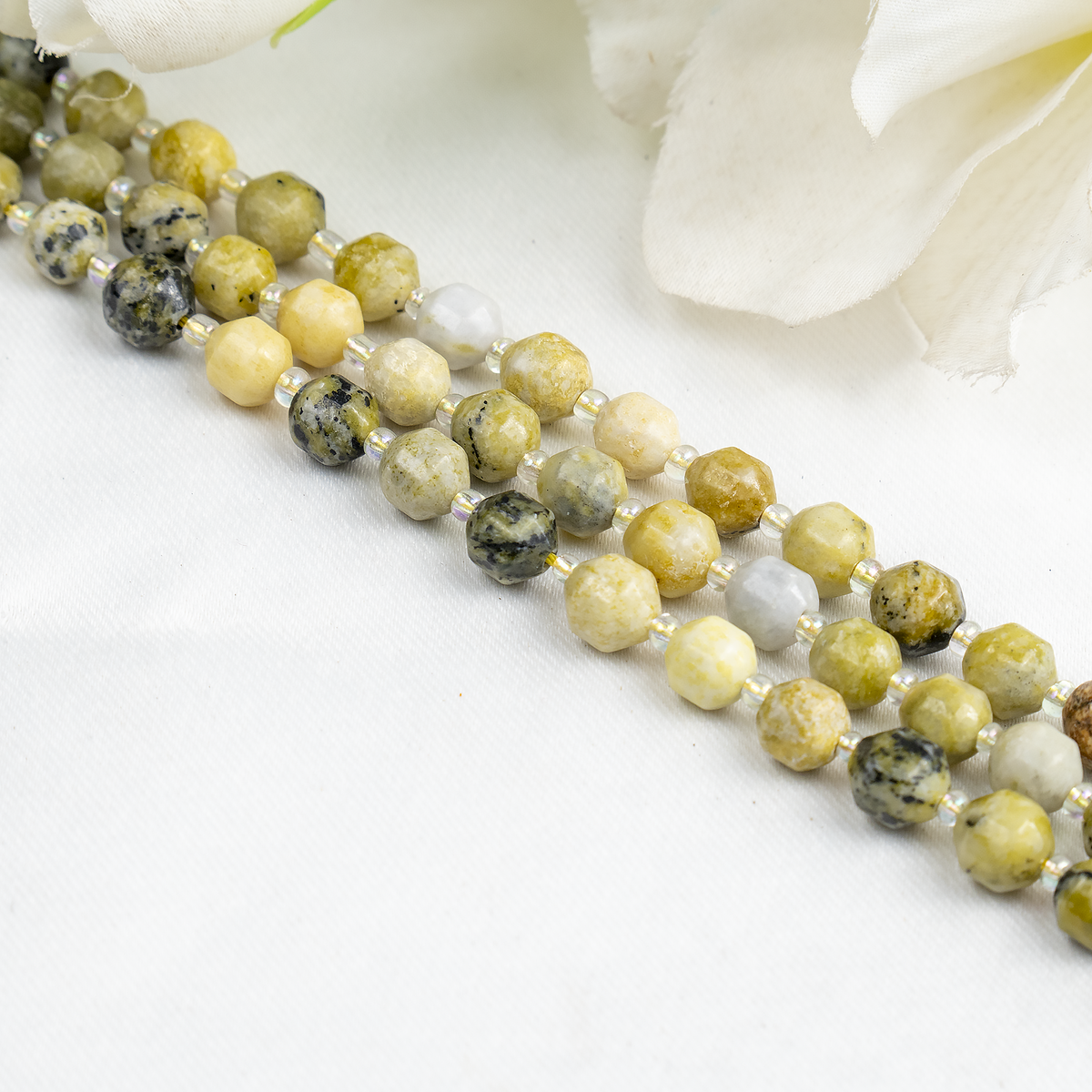 Serpentine Faceted Prism Cut Beads For Jewelry Making