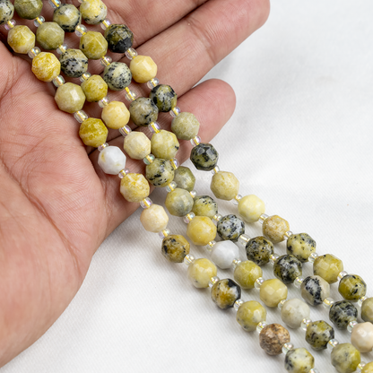 Serpentine Faceted Prism Cut Beads For Jewelry Making