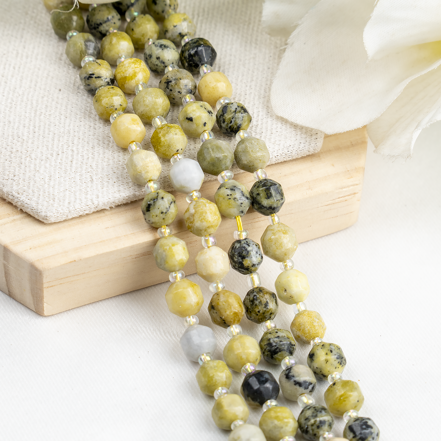 Serpentine Faceted Prism Cut Beads For Jewelry Making