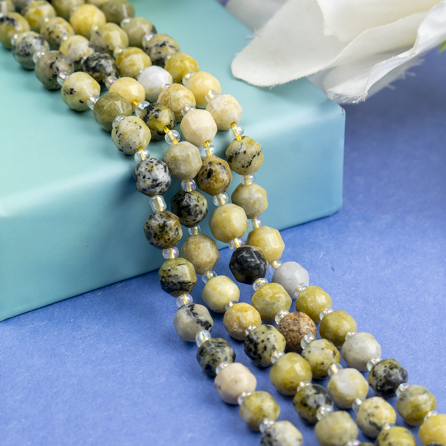 Serpentine Faceted Prism Cut Beads For Jewelry Making