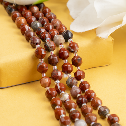 Red Jasper Faceted Prism Cut Beads For Jewelry Making