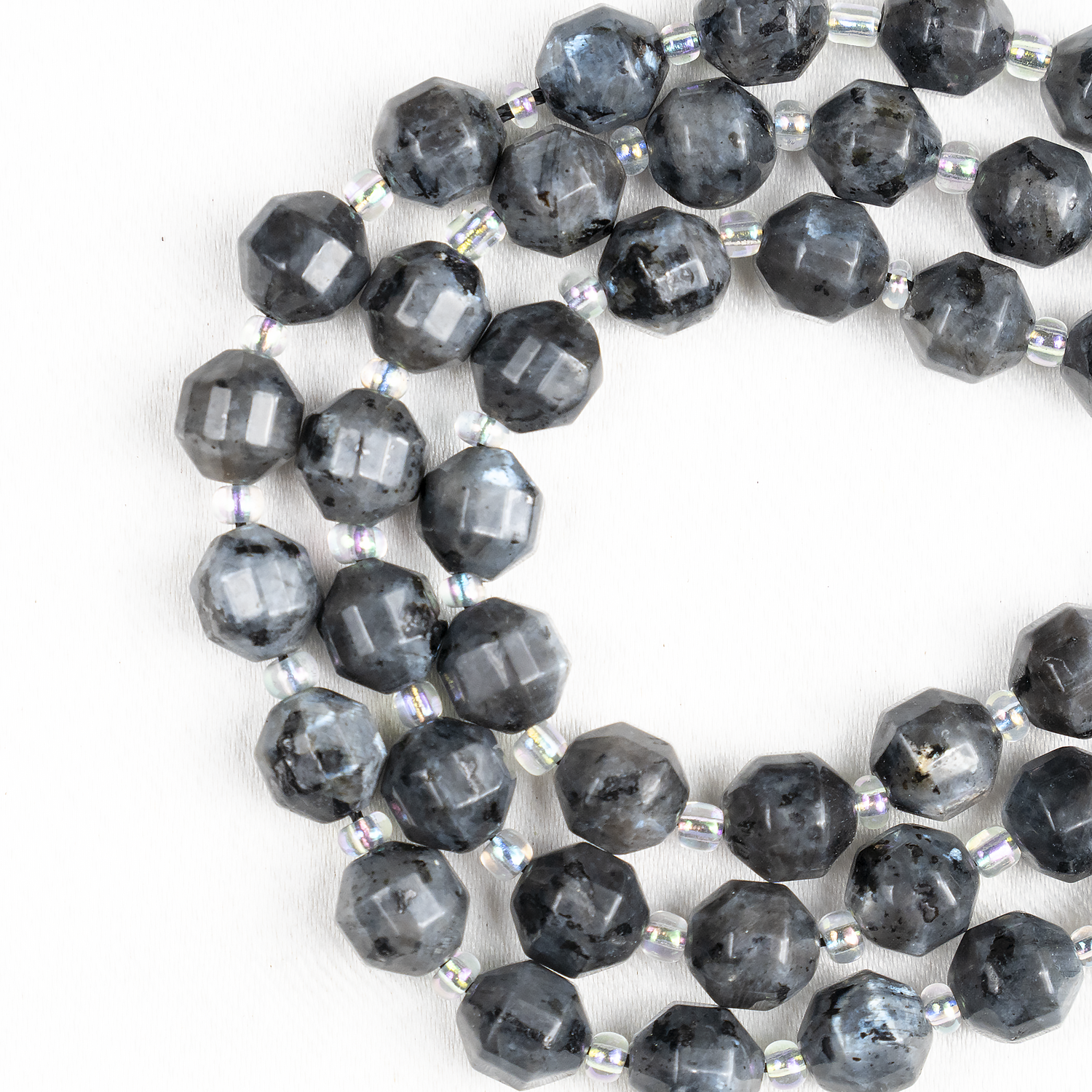 Larvikite Faceted Prism Cut Beads For Jewelry Making