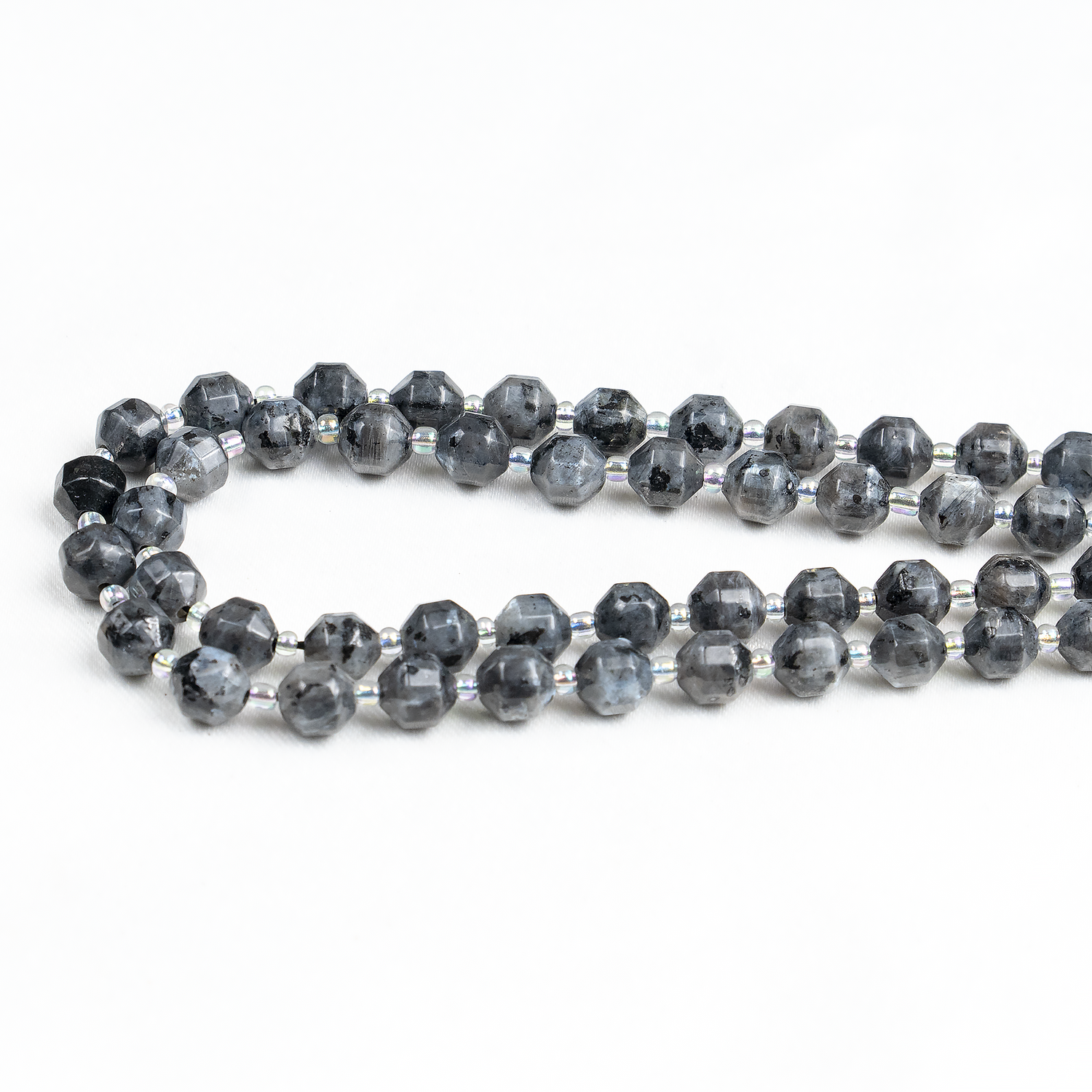 Larvikite Faceted Prism Cut Beads For Jewelry Making  DestGlow