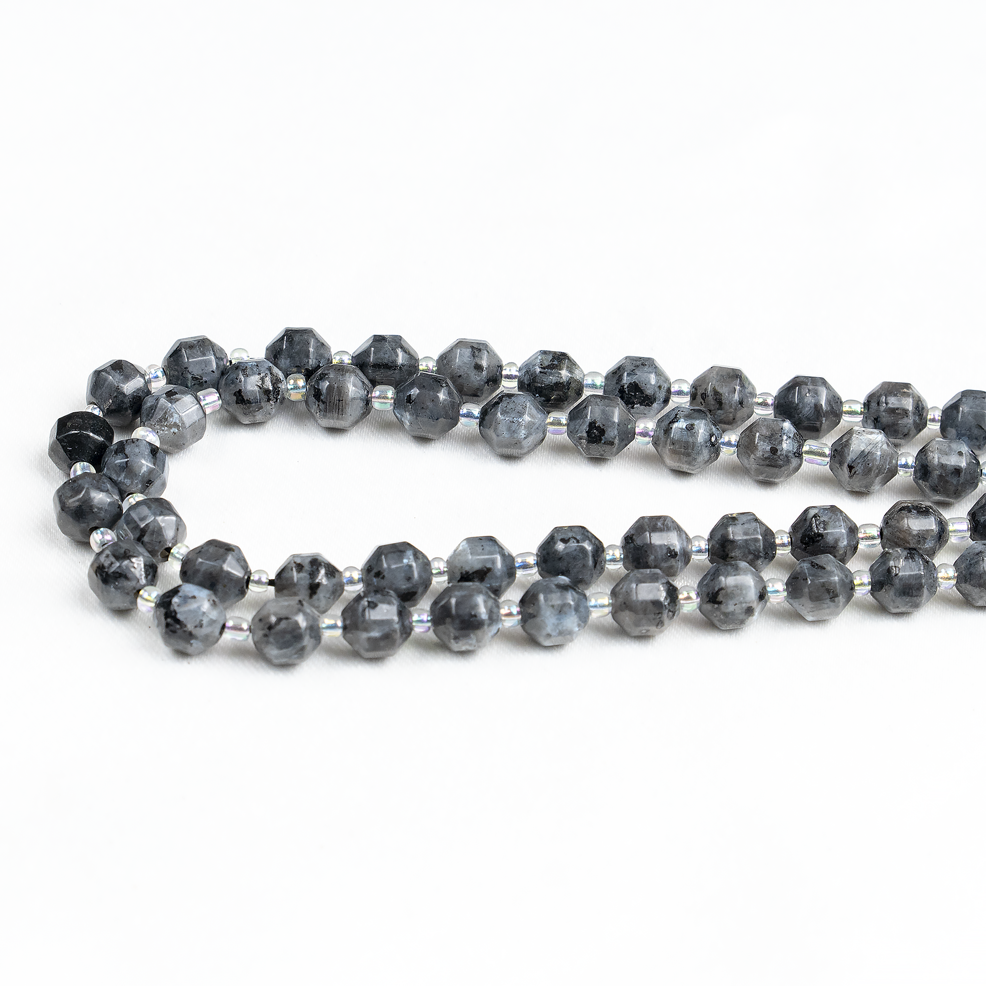 Larvikite Faceted Prism Cut Beads For Jewelry Making  DestGlow