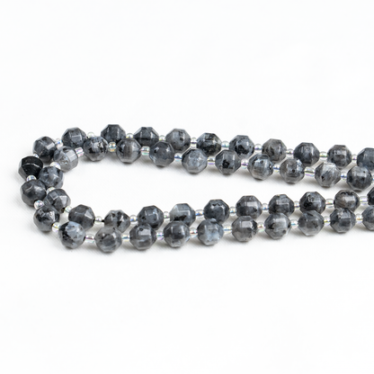 Larvikite Faceted Prism Cut Beads For Jewelry Making  DestGlow