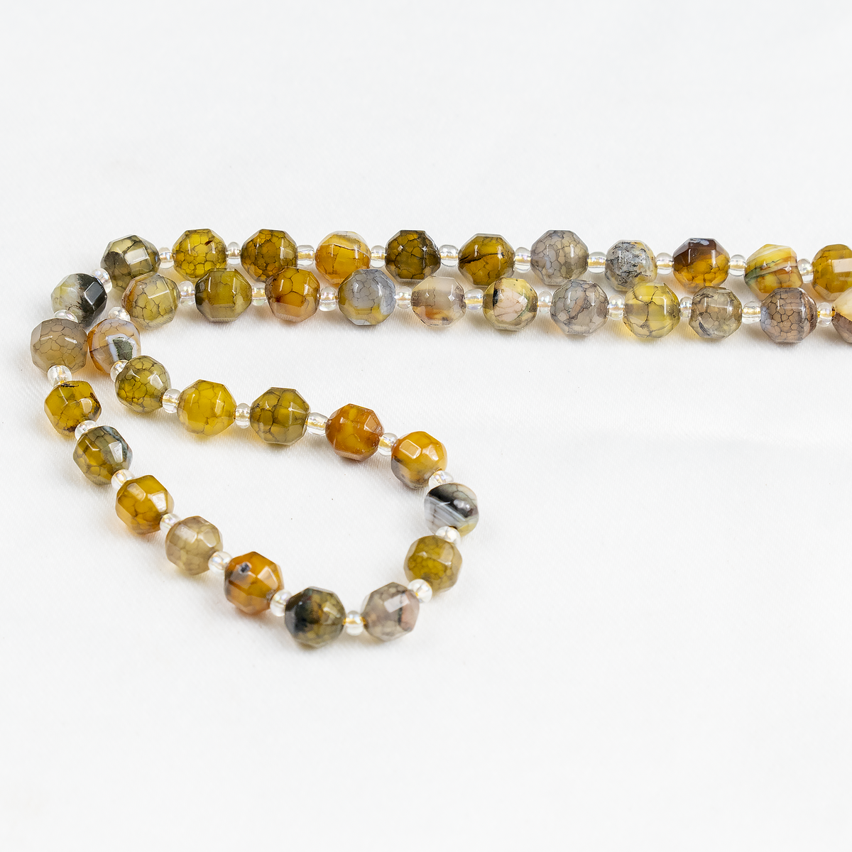 Dragon Vein Green Faceted Prism Cut Beads.  For Jewelry Making  DestGlow