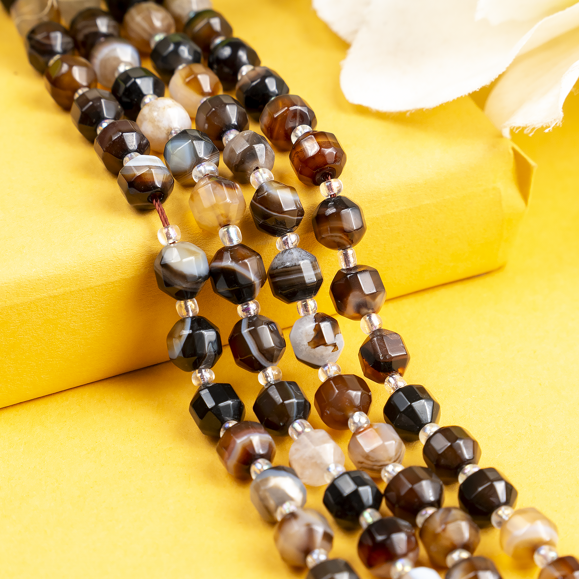Black Sulemani Faceted Prism Cut Beads – For Jewelry Making