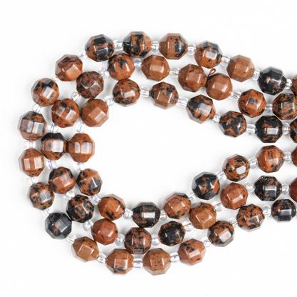 Mahogany Obsidian Faceted Prism Cut Beads For Jewelry Making