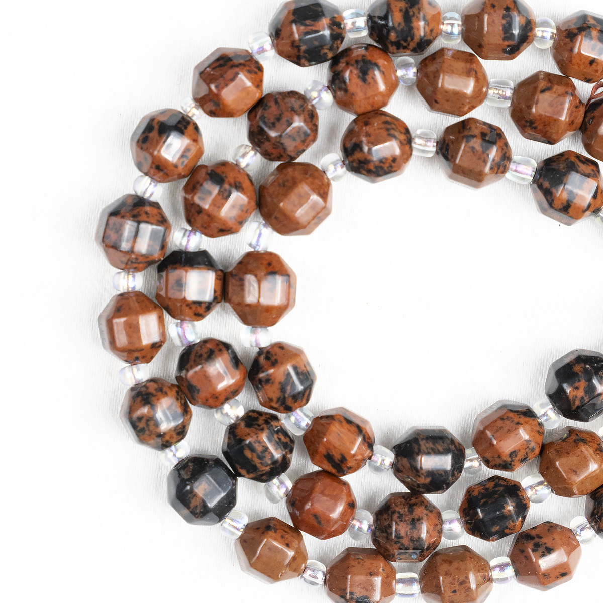 Mahogany Obsidian Faceted Prism Cut Beads For Jewelry Making