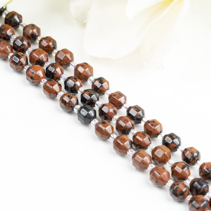 Mahogany Obsidian Faceted Prism Cut Beads For Jewelry Making