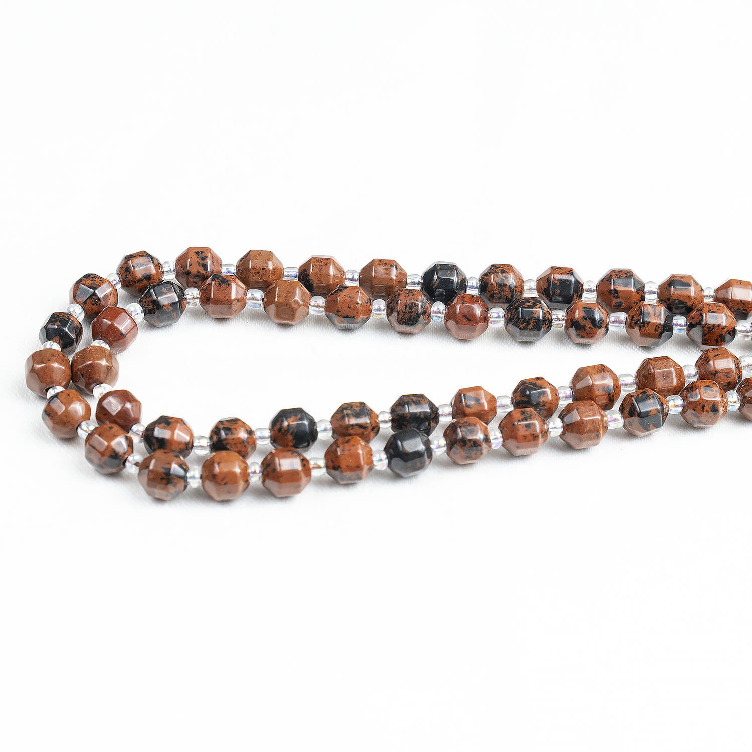 Mahogany Obsidian Faceted Prism Cut Beads For Jewelry Making