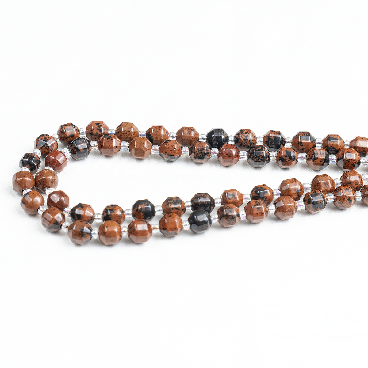 Mahogany Obsidian Faceted Prism Cut Beads For Jewelry Making