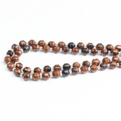 Mahogany Obsidian Faceted Prism Cut Beads For Jewelry Making