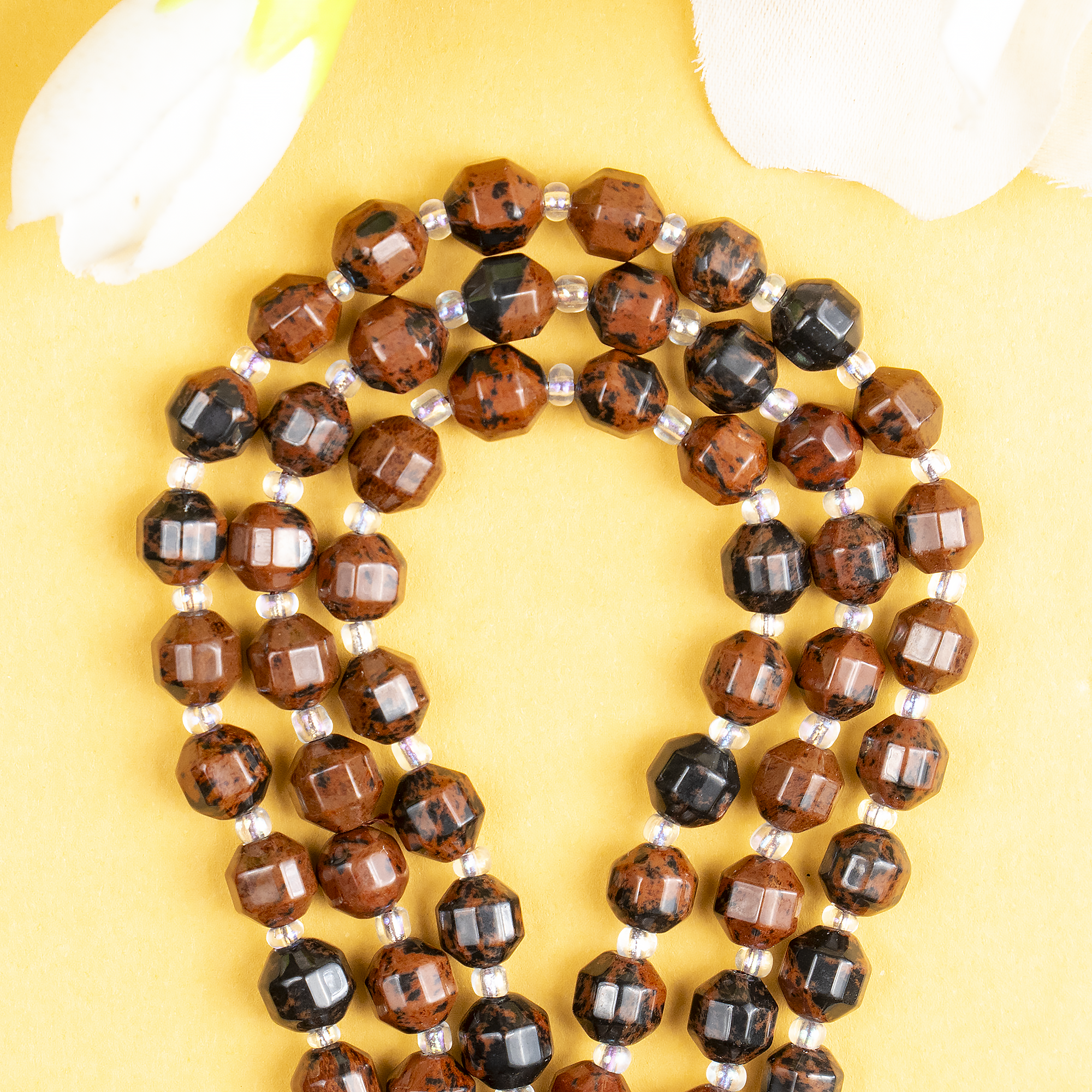 Mahogany Obsidian Faceted Prism Cut Beads For Jewelry Making