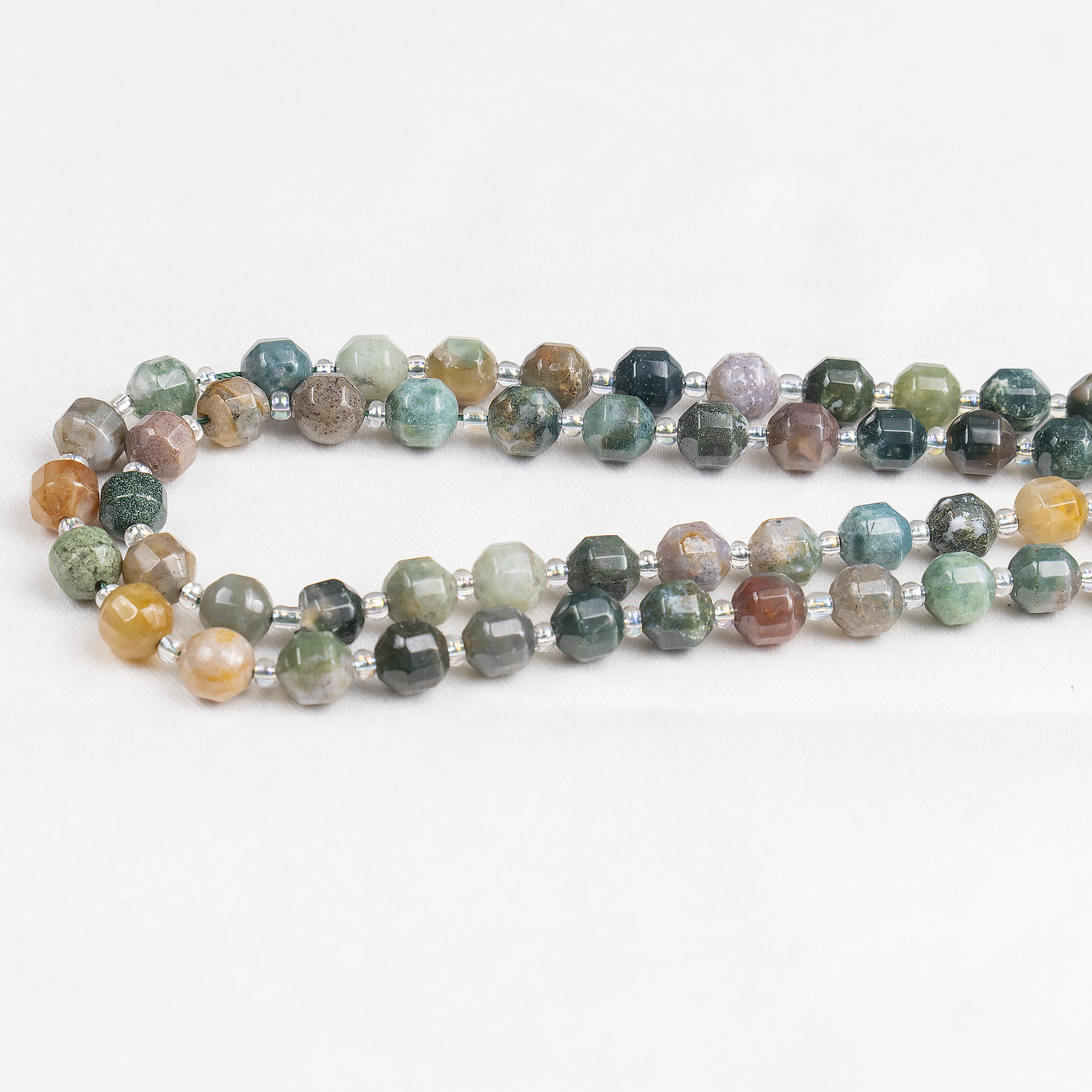 Fancy Jasper Faceted Prism Cut Beads For Jewelry Making