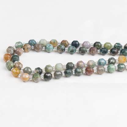 Fancy Jasper Faceted Prism Cut Beads For Jewelry Making