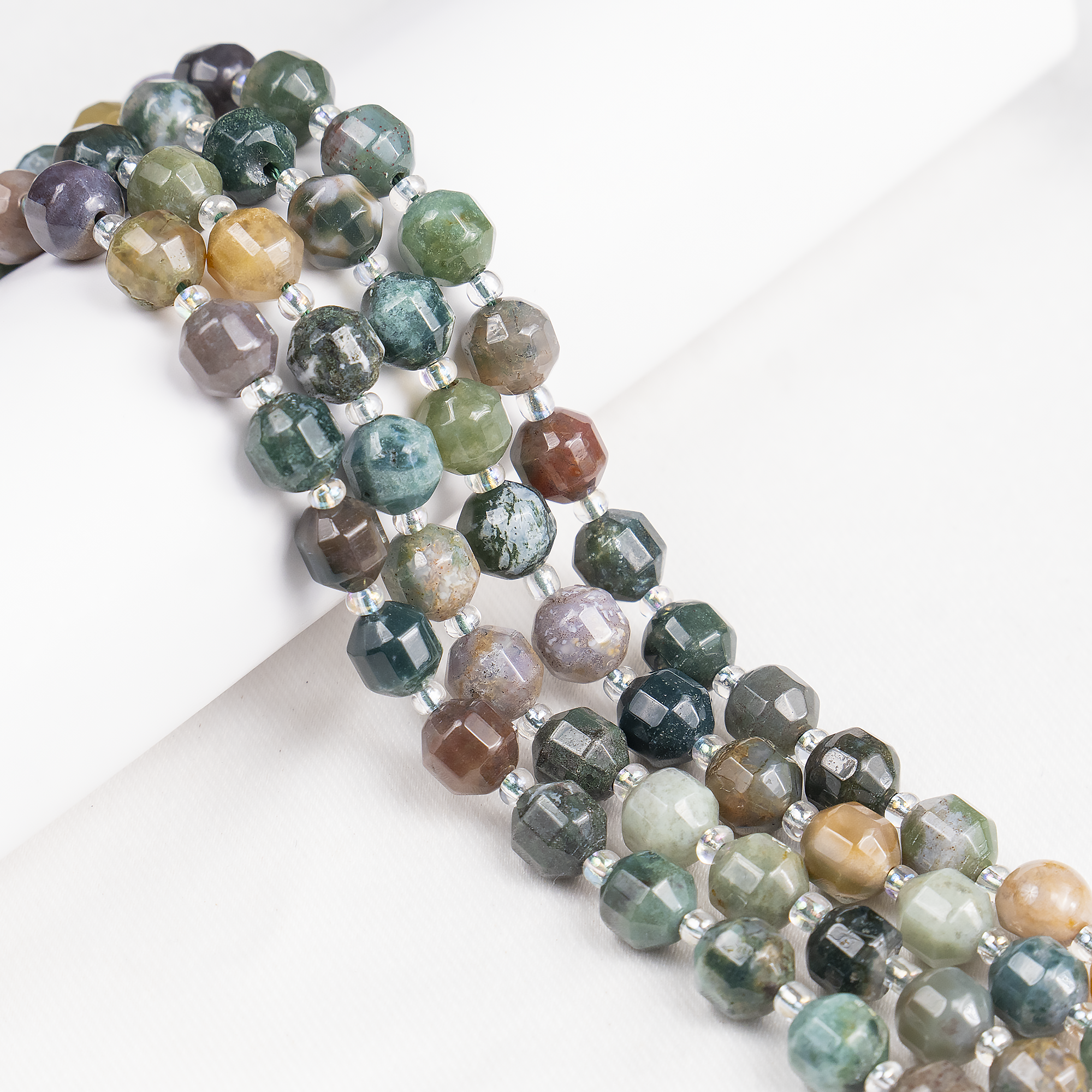 Fancy Jasper Faceted Prism Cut Beads For Jewelry Making