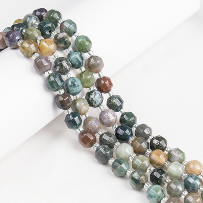 Fancy Jasper Faceted Prism Cut Beads For Jewelry Making