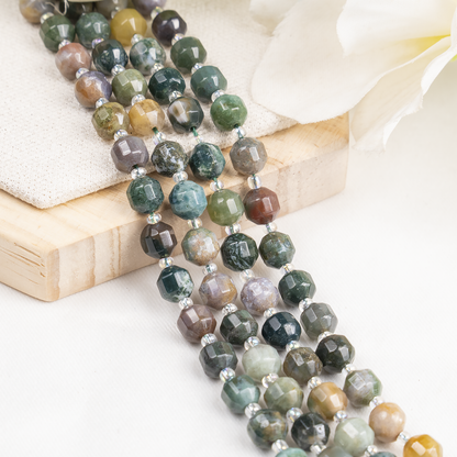 Fancy Jasper Faceted Prism Cut Beads For Jewelry Making