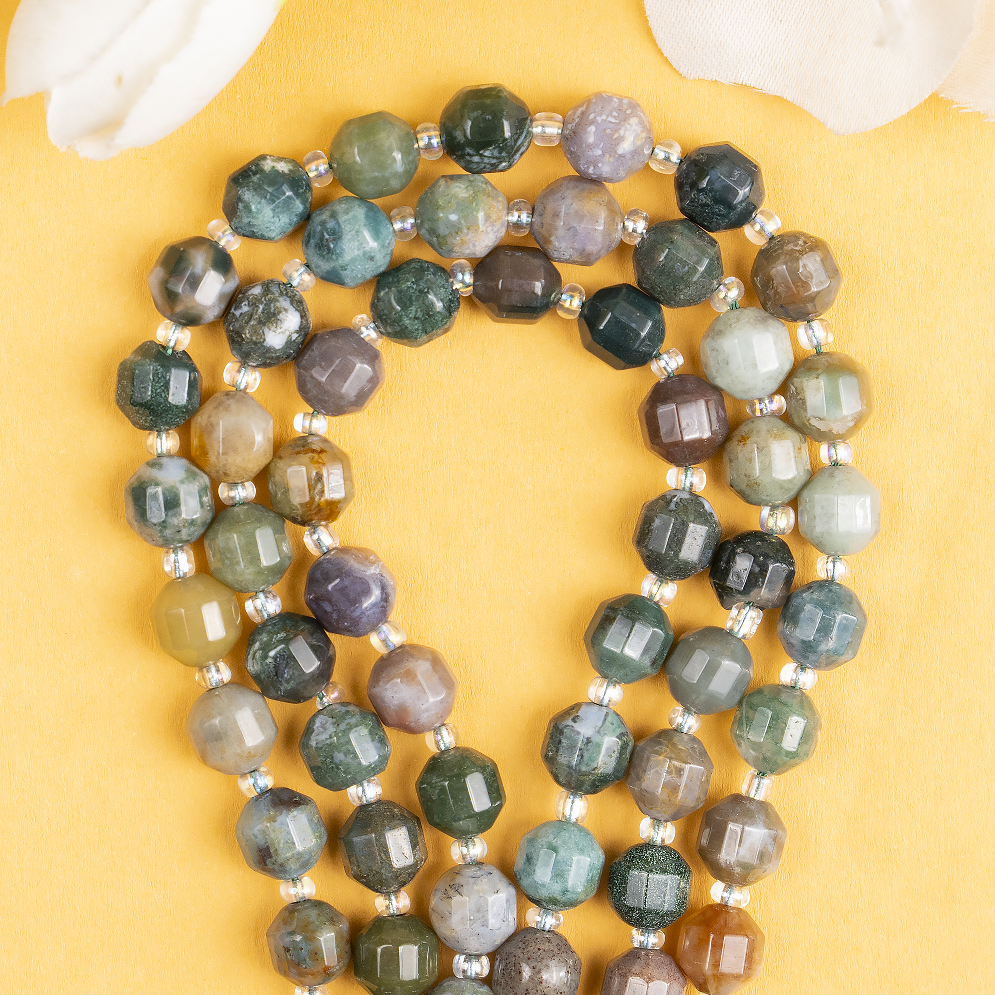 Fancy Jasper Faceted Prism Cut Beads For Jewelry Making