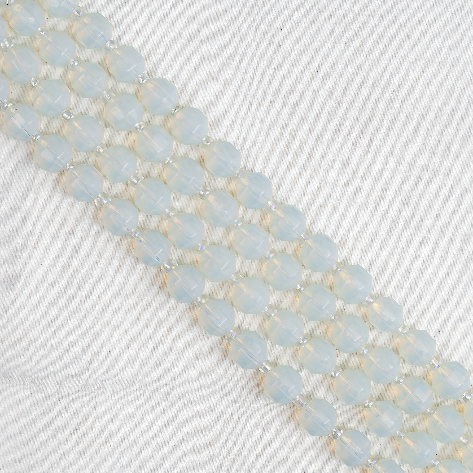 Opal Faceted Prism Cut Beads For Jewelry Making  DestGlow