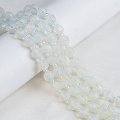 Opal Faceted Prism Cut Beads For Jewelry Making  DestGlow
