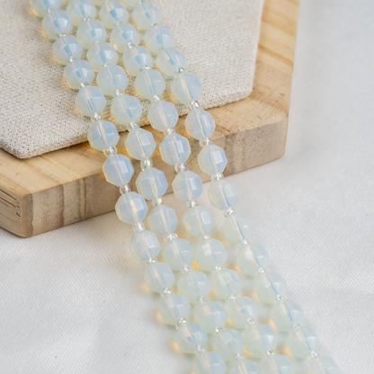 Opal Faceted Prism Cut Beads For Jewelry Making  DestGlow