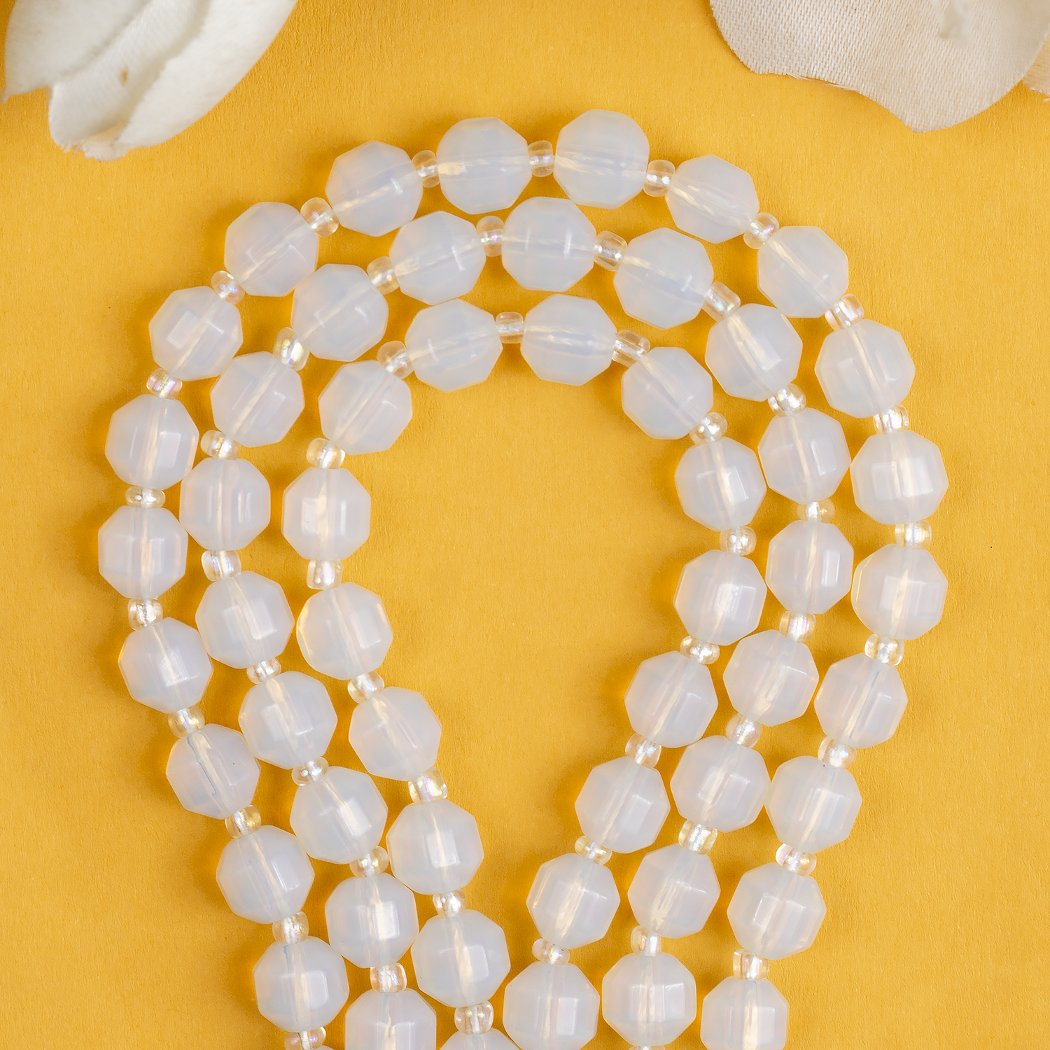 Opal Faceted Prism Cut Beads For Jewelry Making  DestGlow