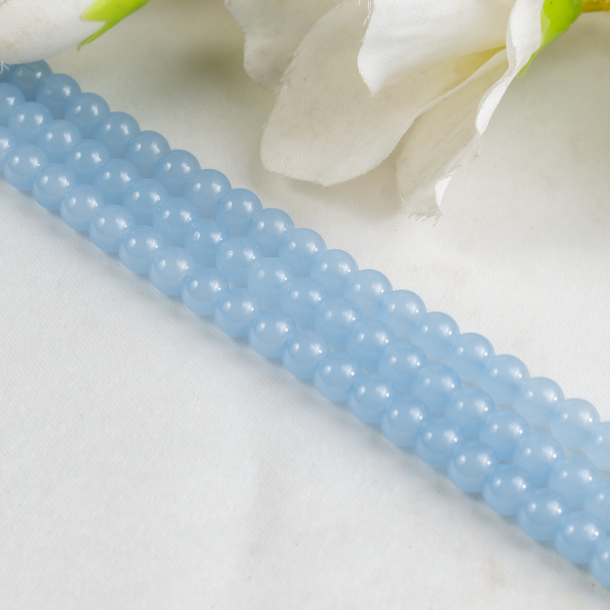 Chalcedony  Dyed Beads, Natural Round Crystal Beads 6mm to 10mm  DestGlow