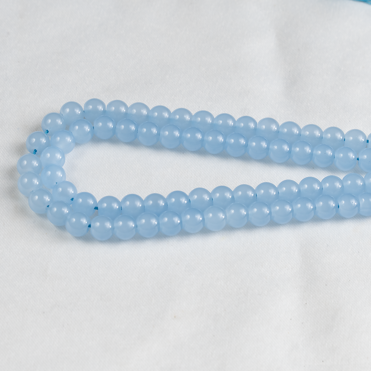 Chalcedony  Dyed Beads, Natural Round Crystal Beads 6mm to 10mm  DestGlow