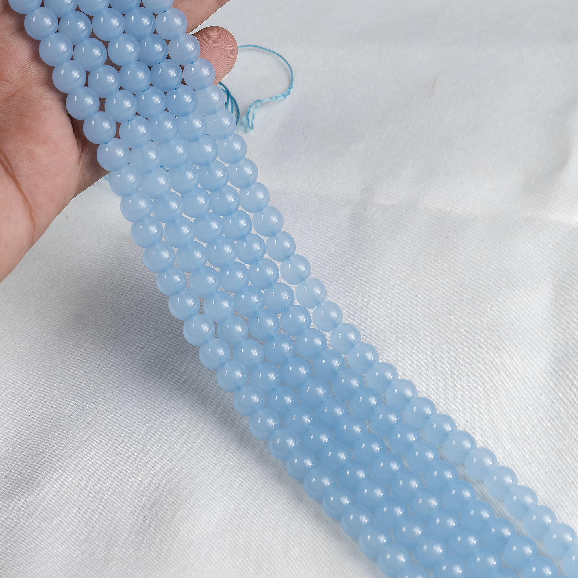 Chalcedony  Dyed Beads, Natural Round Crystal Beads 6mm to 10mm  DestGlow