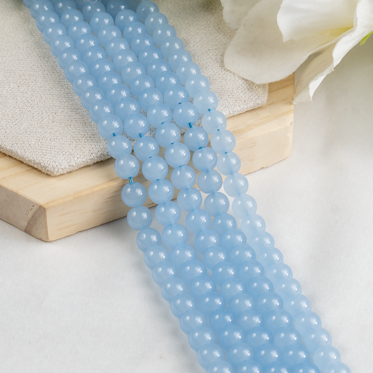 Chalcedony  Dyed Beads, Natural Round Crystal Beads 6mm to 10mm  DestGlow