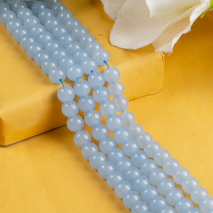 Chalcedony  Dyed Beads, Natural Round Crystal Beads 6mm to 10mm  DestGlow