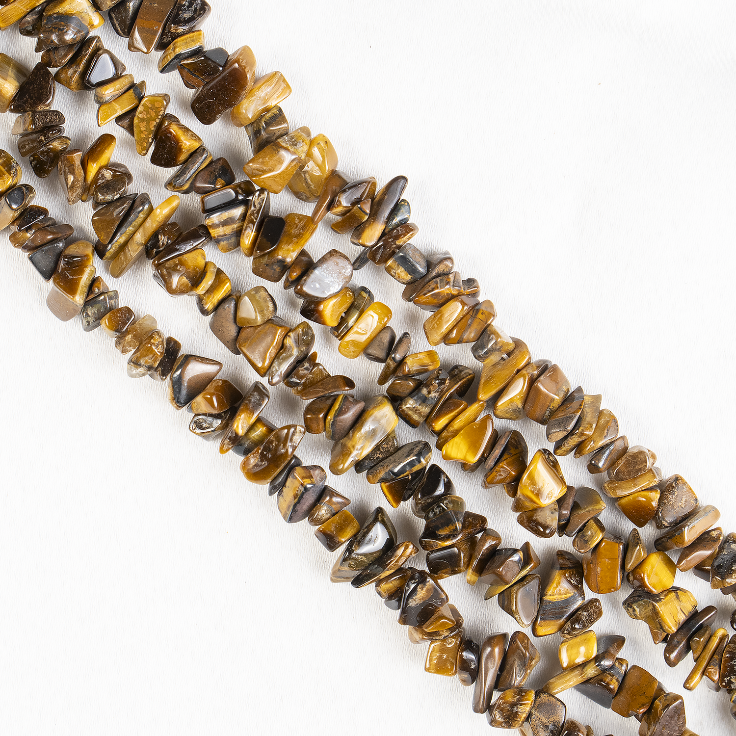 Uncut Raw Tiger Eye Crystal Chip Beads for Necklace (Creativity and Intuition)