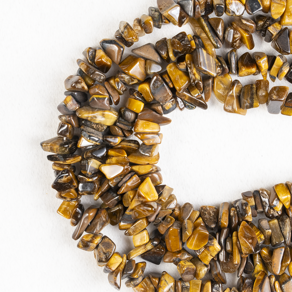 Uncut Raw Tiger Eye Crystal Chip Beads for Necklace (Creativity and Intuition)